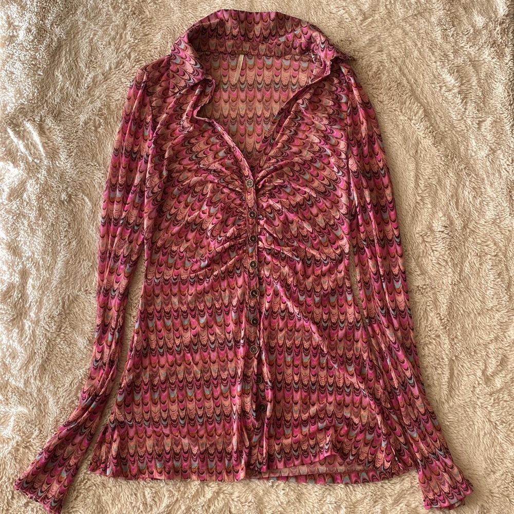 Free People shear long sleeve top